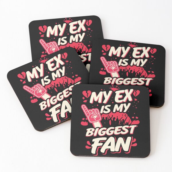 Item preview, My Ex Is My Biggest Fan Funny Sassy Quote T-Shirt Design designed and sold by Uglyandcute.