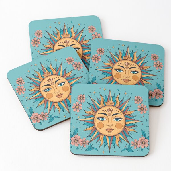 Item preview, Ornamental Boho Sun with Floral Elements – Vibrant Botanical Tattoo Art designed and sold by  Ojo de Lilith.