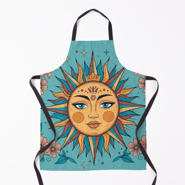 Item preview, Ornamental Boho Sun with Floral Elements – Vibrant Botanical Tattoo Art designed and sold by Ojo de Lilith.