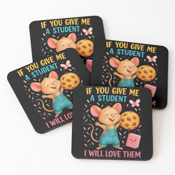 Item preview, Cute Mouse Teacher Quote Illustration - Inspirational Student Love Design designed and sold by love3617.