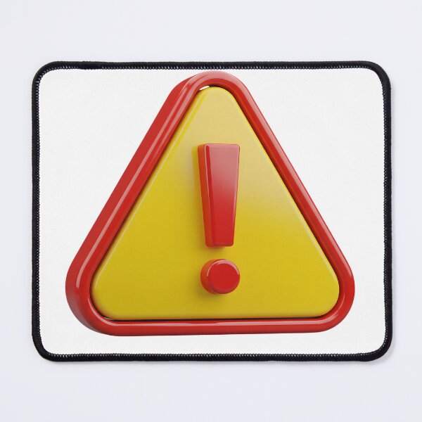 Item preview, Yellow red triangular warning exclamation sign designed and sold by AFernandesDSG.