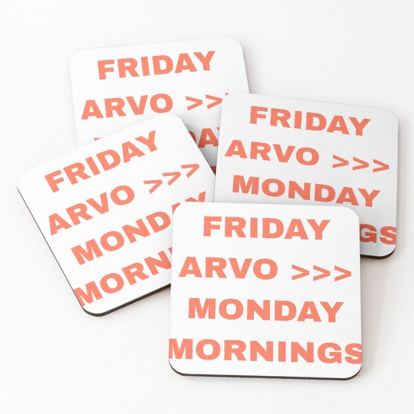 Item preview, Friday Arvo > Monday Mornings – Funny Aussie Tradie Sticker / T-Shirt designed and sold by Brianmc506.