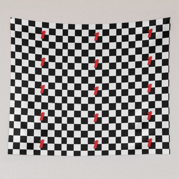 Item preview, checked flag #1 red designed and sold by TaraPen.