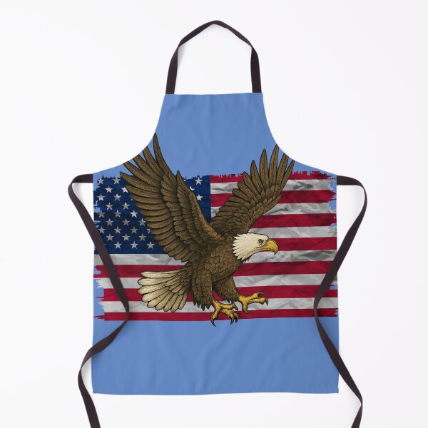 Item preview, Bald Eagle with Flag – Patriotic Illustration designed and sold by NoRestDesigns.