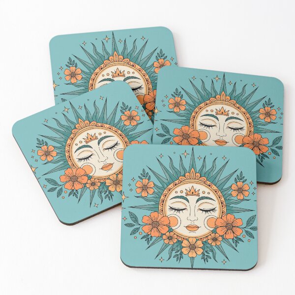 Item preview, Ornamental Boho Sun with Floral Elements – Vibrant Botanical Tattoo Art designed and sold by  Ojo de Lilith.