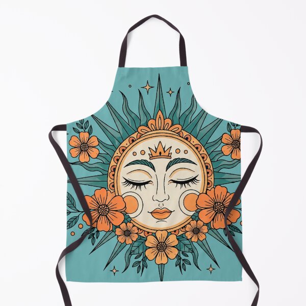 Item preview, Ornamental Boho Sun with Floral Elements – Vibrant Botanical Tattoo Art designed and sold by Ojo de Lilith.