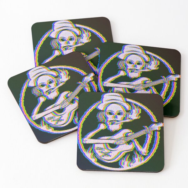 Item preview, Psychedelic Skeleton Musician – Trippy Guitar Art designed and sold by BoneandBloomCo.