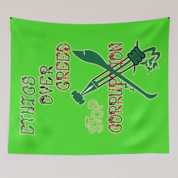 Item preview, Ethics over greed, stop corruption 9 designed and sold by ZeYaKalilaMira.