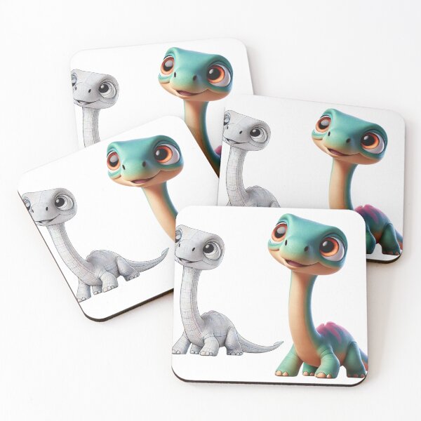 Item preview, Cute Brachiosaurus Dinosaur Duo designed and sold by Sillytoe.