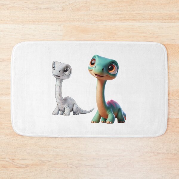 Item preview, Cute Brachiosaurus Dinosaur Duo designed and sold by Sillytoe.