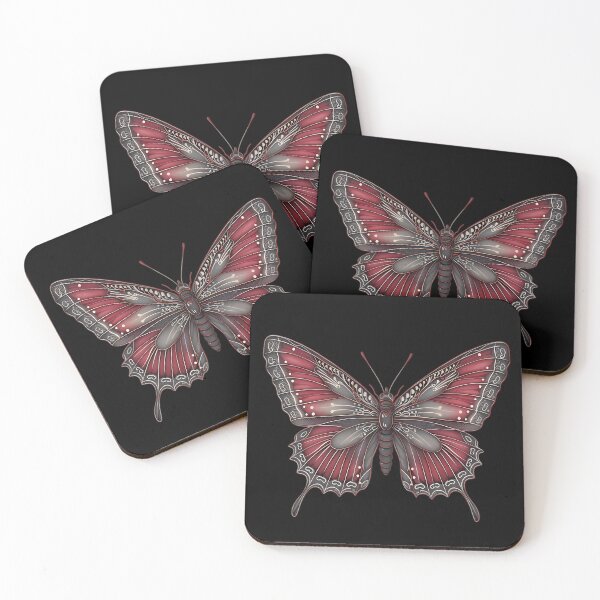 Item preview, Soft burgundy goth butterfly  designed and sold by FatBirdie.