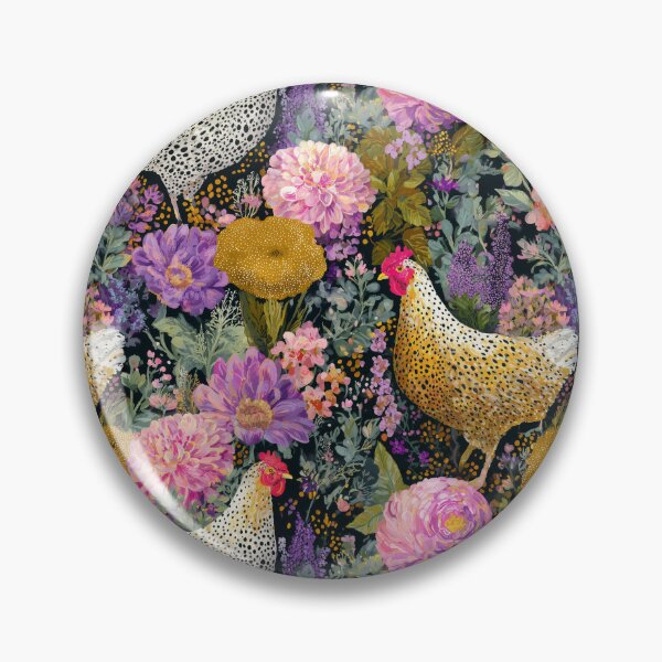 Item preview, Whimsical Farmyard Chickens in Bloom designed and sold by joannejgg.