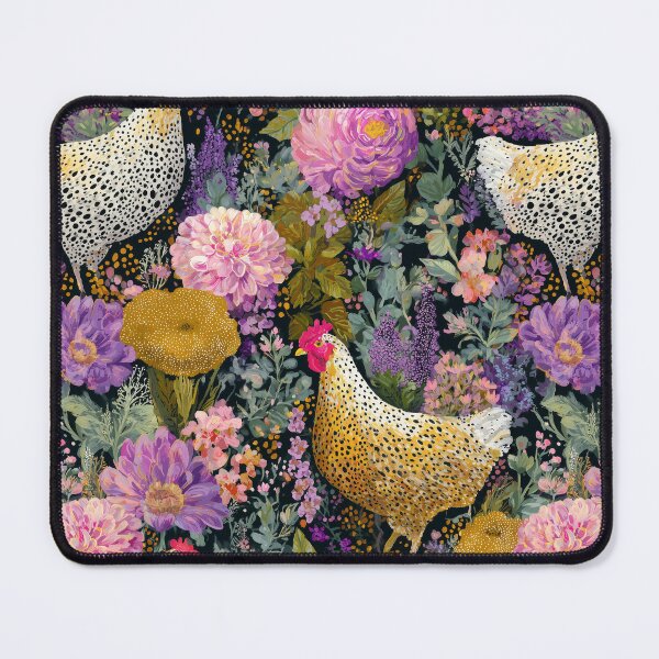 Item preview, Whimsical Farmyard Chickens in Bloom designed and sold by joannejgg.