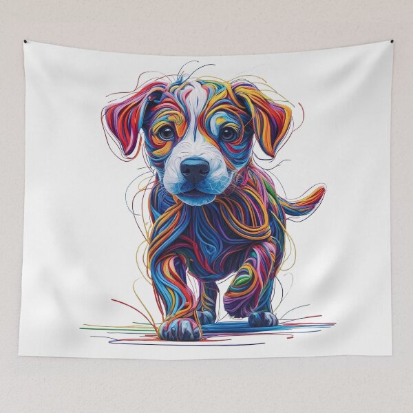 Item preview, Adorable puppy using 'line art' designed and sold by PieKiss.