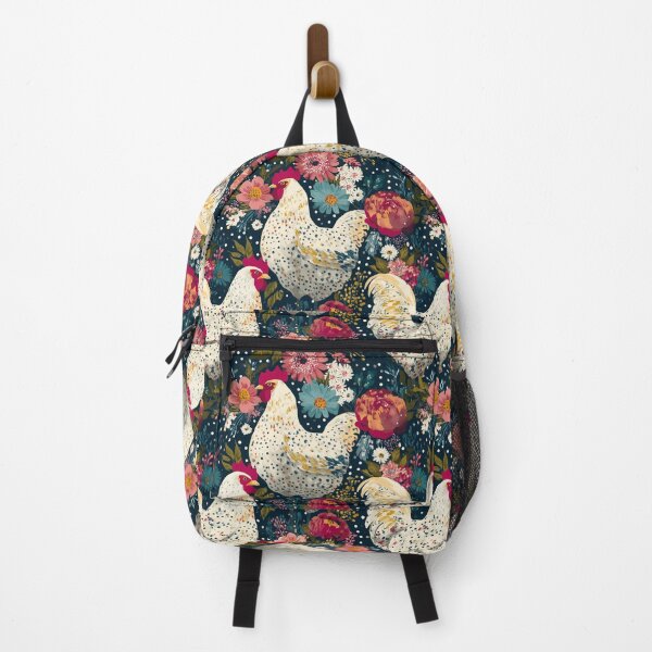 Item preview, Whimsical Farmhouse Chickens with Wildflower Polka Dots designed and sold by joannejgg.
