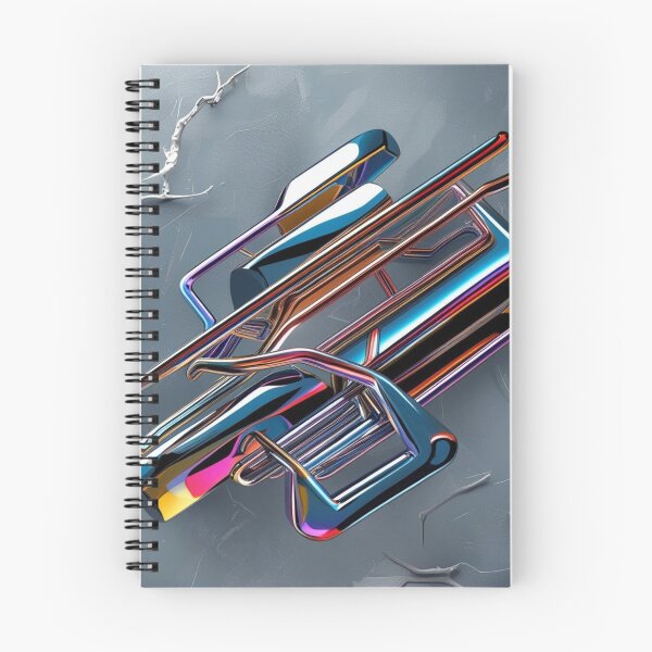 Item preview, Chrome Abstract Line Art – Futuristic Multicolor Geometry designed and sold by Harmonic_Layers.
