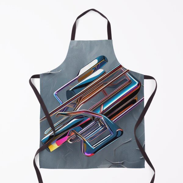 Item preview, Chrome Abstract Line Art – Futuristic Multicolor Geometry designed and sold by Harmonic_Layers.