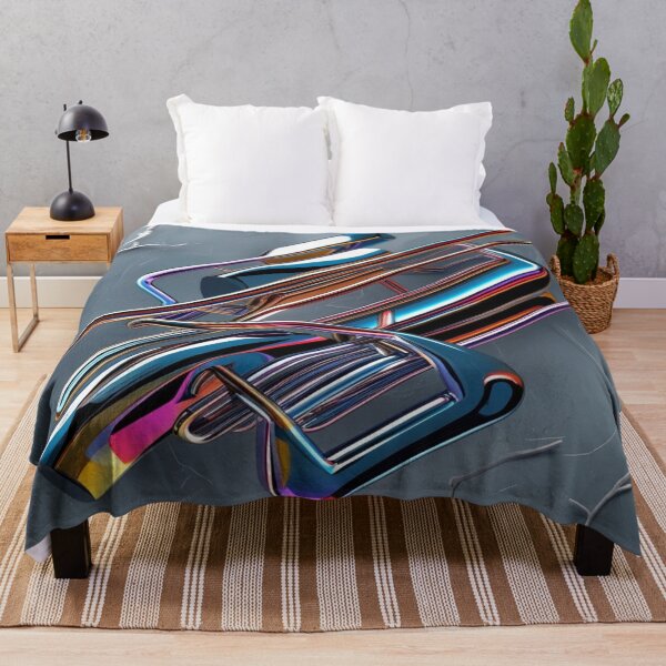 Item preview, Chrome Abstract Line Art – Futuristic Multicolor Geometry designed and sold by Harmonic_Layers.