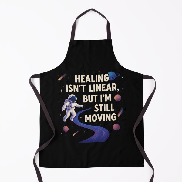 Item preview, Mental Health Space Astronaut - Healing Isn't Linear Motivational Quote designed and sold by Dream Vibe.