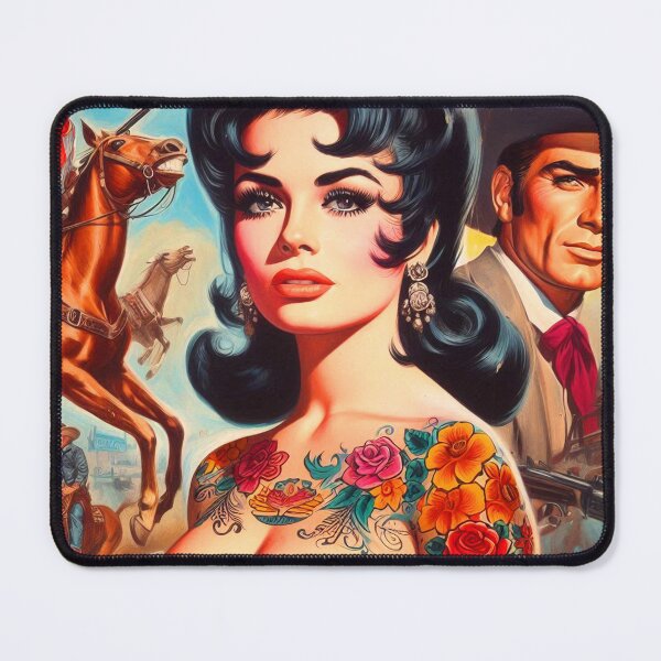Item preview, Retro Tattoo Woman designed and sold by PulpVintage.