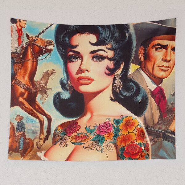 Item preview, Retro Tattoo Woman designed and sold by PulpVintage.
