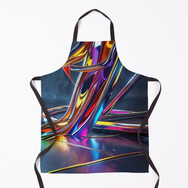 Item preview, Fluid Chrome Abstract – Multicolor Futuristic Sculpture designed and sold by Harmonic_Layers.