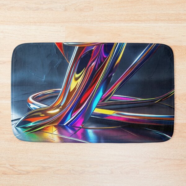 Item preview, Fluid Chrome Abstract – Multicolor Futuristic Sculpture designed and sold by Harmonic_Layers.