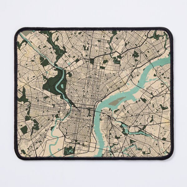 Item preview, Philadelphia City Map of Pennsylvania, USA - Vintage designed and sold by deMAP.