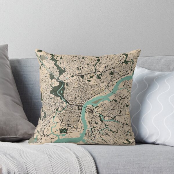 Item preview, Philadelphia City Map of Pennsylvania, USA - Vintage designed and sold by deMAP.
