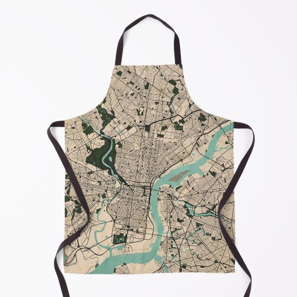 Item preview, Philadelphia City Map of Pennsylvania, USA - Vintage designed and sold by deMAP.