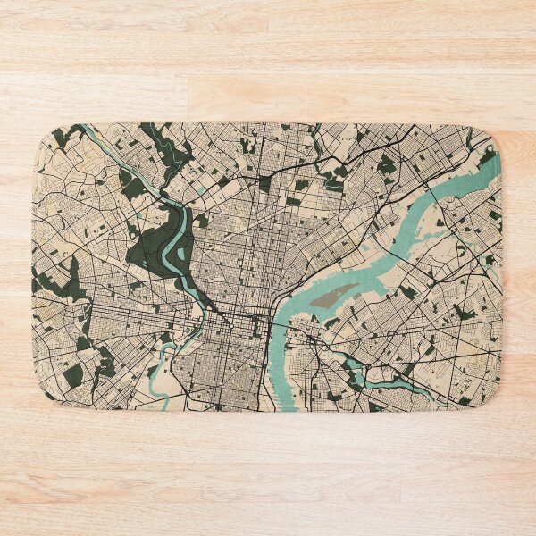 Item preview, Philadelphia City Map of Pennsylvania, USA - Vintage designed and sold by deMAP.