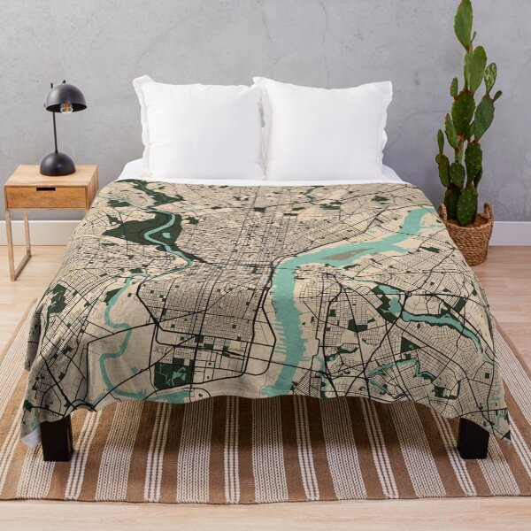 Item preview, Philadelphia City Map of Pennsylvania, USA - Vintage designed and sold by deMAP.