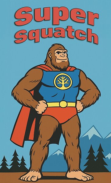 Super Squatch golden age comic artwork