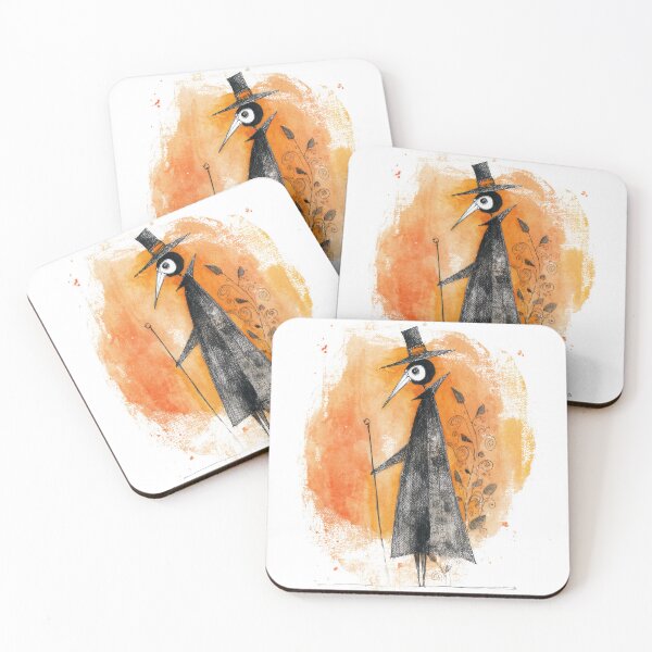 Item preview, Whimsical Plague Doctor Crow Illustration – Quirky Gothic Halloween Art designed and sold by dawnleblanc55.