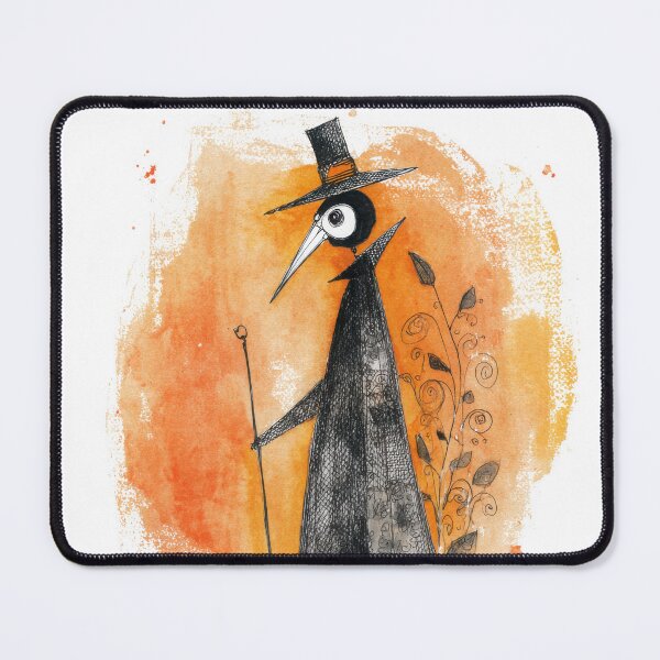 Item preview, Whimsical Plague Doctor Crow Illustration – Quirky Gothic Halloween Art designed and sold by dawnleblanc55.