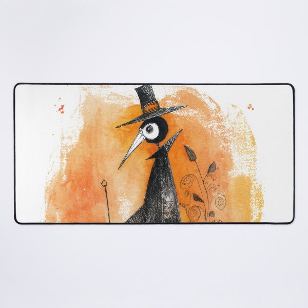 Item preview, Whimsical Plague Doctor Crow Illustration – Quirky Gothic Halloween Art designed and sold by dawnleblanc55.