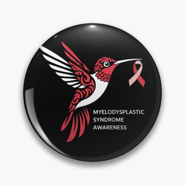 Artikelvorschau, Myelodysplastisches Syndrom MDS Awareness Hummingbird Ribbon entworfen und verkauft von ConceptualVibes.