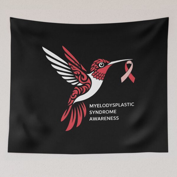 Item preview, Myelodysplastic Syndrome MDS Awareness Hummingbird Ribbon designed and sold by ConceptualVibes.