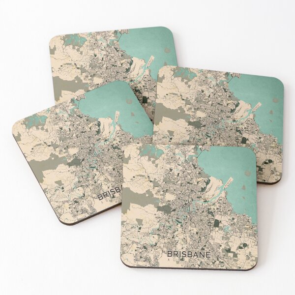 Item preview, Brisbane City Map of Queensland, Australia - Vintage designed and sold by deMAP.