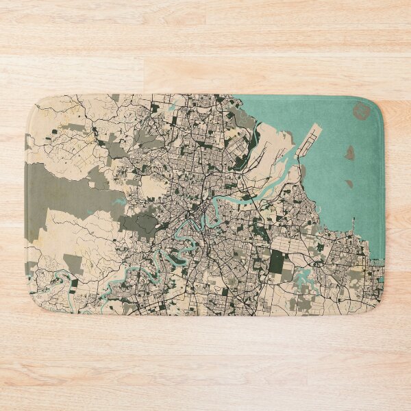 Item preview, Brisbane City Map of Queensland, Australia - Vintage designed and sold by deMAP.