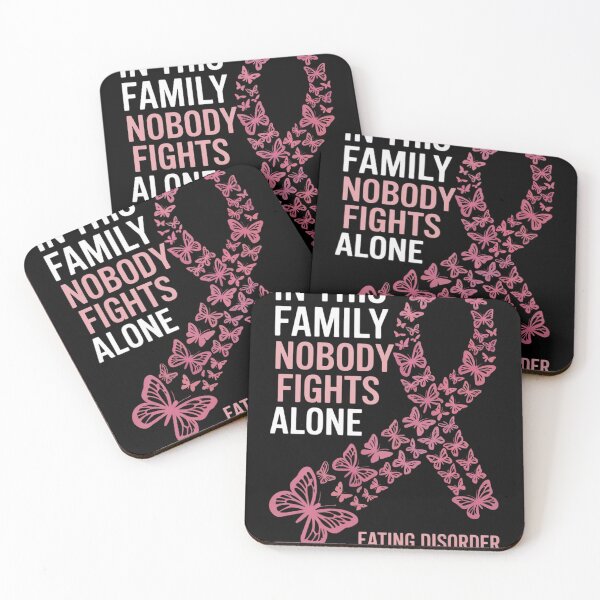 Item preview, In This Family Nobody Fights Alone Eating Disorder designed and sold by ConceptualVibes.