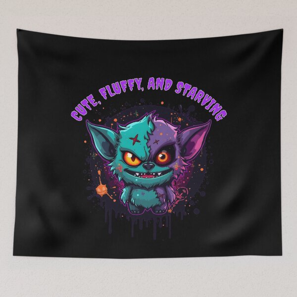 Item preview, Cute, Fluffy, and Starving | Creepy-Cute Monster Art designed and sold by DamianRoy88.