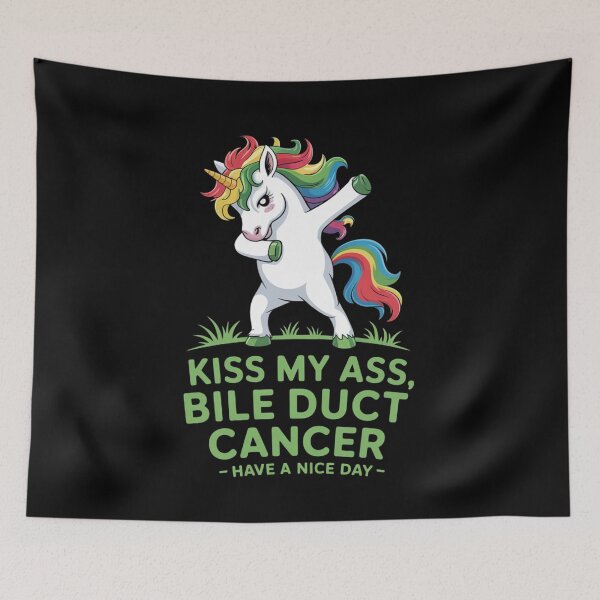 Item preview, Kiss My Ass Bile Duct Cancer Have a Nice Day Unicorn designed and sold by ConceptualVibes.