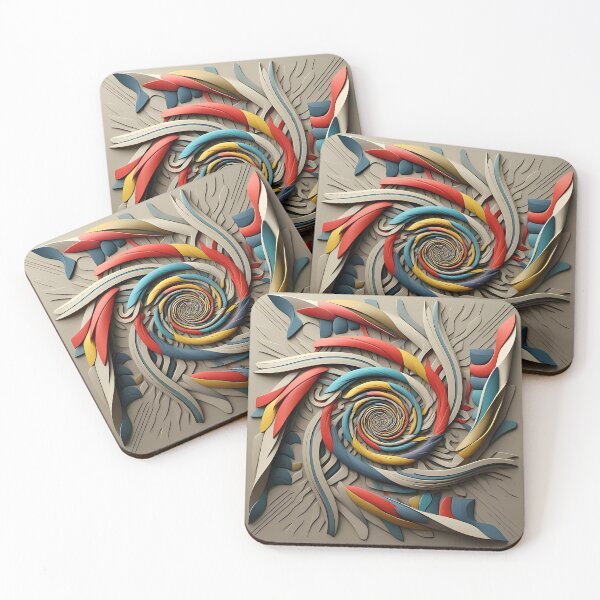 Item preview, Artistic Colorful Candy Confetti Inspired Spiral Motif Mural designed and sold by Digital-Davinci.