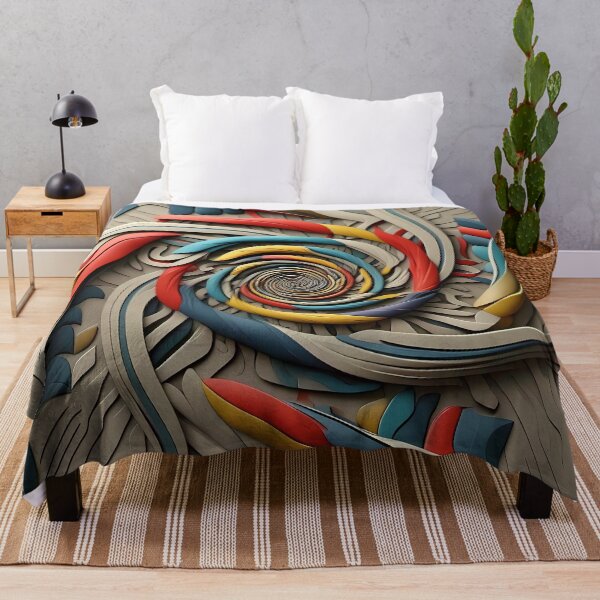 Item preview, Artistic Colorful Candy Confetti Inspired Spiral Motif Mural designed and sold by Digital-Davinci.