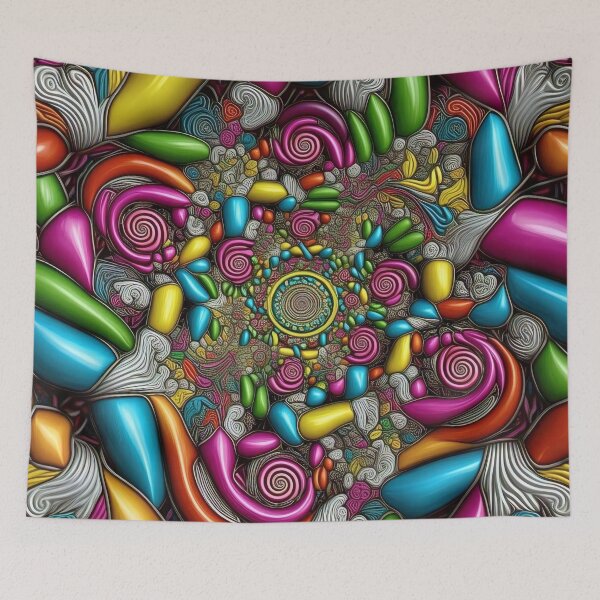 Item preview, Colorful Irregular Jelly 3D Shapes Shifting Scales designed and sold by Digital-Davinci.