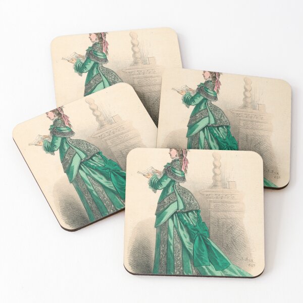 Item preview, Green dress 1875 designed and sold by Victoriana Brooke.