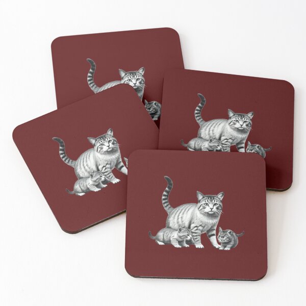Item preview, Two lovely kittens alongside their mother_2 designed and sold by Aariq.