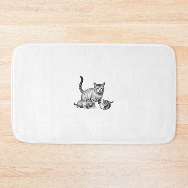 Item preview, Two lovely kittens alongside their mother_2 designed and sold by Aariq.
