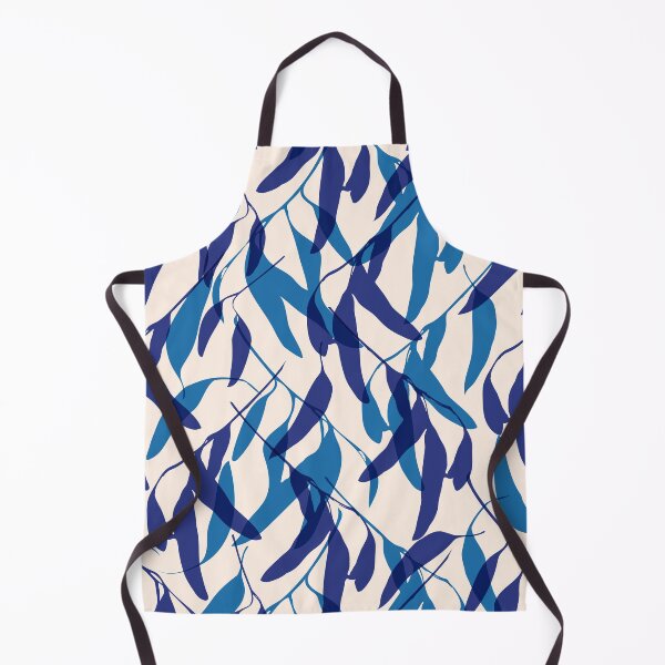 Item preview, Gum leaves foliage pattern in blue designed and sold by SaryandSaff.